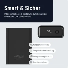 Ansmann Powerbank PRO 20.000 mAh USB-A+C Port 22,5W sw. 1700-0155