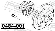 FEBEST Radbolzen 0484001 für Citroën/Peugeot MITSUBISHI Chrysler ISUZU MAZDA