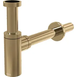 Alcadrain s.r.o. AlcaDrain Design Siphon 1 1/4" rund, Ganzmetall Gold glanz