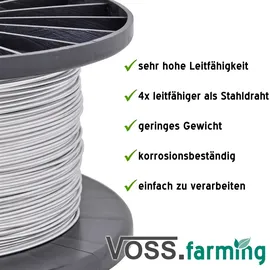 AKO Agrartechnik Aluminium-Draht 400 m Silber