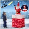 Weihnachtsmann im Kamin 178cm - aufblasbare Deko