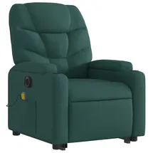 vidaXL Massagesessel mit Aufstehhilfe Stoff 146 x 78 x 0 cm Dunkelgrün elektrisch