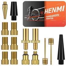 luxuskollektion Fahrradventil Adapter Set mit Sortierbox 10
