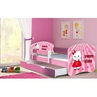 Luxusbetten24 Kinderbett Dream mit verschiedenen Motiven Sweetkitty Hearts - Rosa