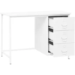 vidaXL Schreibtisch Industrie-Stil mit Schubladen Weiß 105x52x75 cm