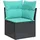 vidaXL Gartensofa-Set 10-tlg. schwarz