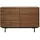 miliboo Vintage-kommode mit sechs Schubladen aus Walnuss und Metall Manny