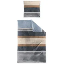 IRISETTE Panda Gestreift Blau/Mehrfarbig 135 x 200 cm + 80 x 80 cm