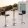 Mendler Bartisch Bari Ø60 cm höhenverstellbar Schwarz