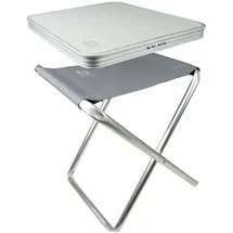 Bo-Camp Campinghocker mit Tischplattenaufsatz Grau