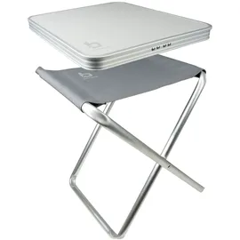 Bo-Camp Campinghocker mit Tischplattenaufsatz Grau