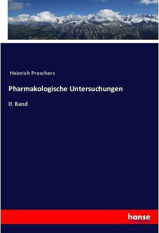 Pharmakologische Untersuchungen - Anonym  Kartoniert (TB)