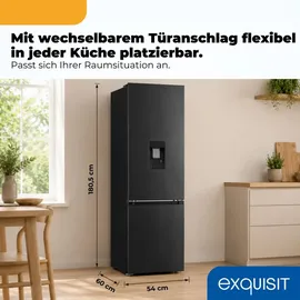 Exquisit KGC265-70-NF-WS-040C Kühl-Gefrierkombination (251 l, 1805 mm hoch, Inoxlook-az)