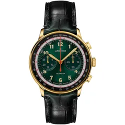 Junghans 27/5588.02 Herren-Uhr Automatik Telemeter Edition Schwarz/Grün