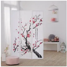 Homestyle4u Paravent in Weiß 132x175 cm 276