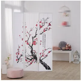 Homestyle4u Paravent in Weiß 132x175 cm 276