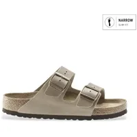 Birkenstock für Damen. 552813 Sandalen aus Leder Arizona (Schmale Passform) braun (42), Wohnung, Keine, Lässig