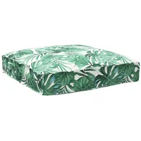 VidaXL Palettenkissen für Sitz mit Blattmuster 80x80x12 cm aus
