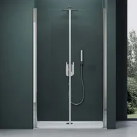 mai & mai Duschtür Nischentür dusche Duschabtrennung Duschkabine Schwingtür 180° Doppeltür 6mm ESG Nano-Beschichtung Klarglas mit Hebe- und Se... - Transparent