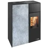 Haas+Sohn Pelletofen HSP 8 LUCCA II RLU tief-schwarz/Serpentino 8,5 kW