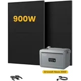 Growatt NEXA 2000 All-in-One Speicher für Balkonkraftwerke, mit 2 x 450W Bifaziale Solarmodule,by Powerness - Growatt NEXA 2000 | 2048Wh / Selbstabholung