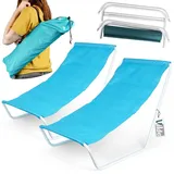 Gartenliege Sonnenliege Strandliege Liegestuhl Strandstuhl tragbar 2 STK.