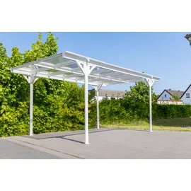 Westmann Carport Helsinki 3,05 x 5,03 m weiß inkl. Regenrinne