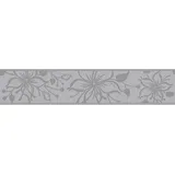 A.S. Création Moderne Blumen Bordüre Selbstklebend Grau Glitzer 346667 5,00 m x 0,13 m Made in Germany