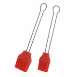 WESTMARK Backpinsel Länge: 20 cm/22 cm, Brat- und Backpinsel, 2 Stück rot|silberfarben