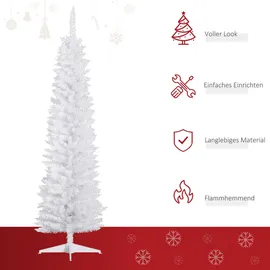 Homcom Weihnachtsbaum Tannenbaum mit Ständer Kunsttanne Äste zerlegbar PVC