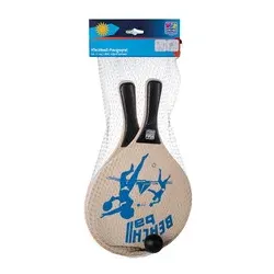 HAPPY PEOPLE Beachball-Set Holz natur 74021 38x24x0,8cm