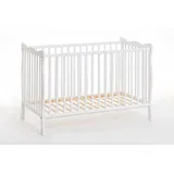 Bim ALA II Kinderbett mit einer 60 x 120 cm Matratze, weiße Matte - Weiß