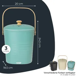 HMF Nachhaltiger Biomülleimer 3780 3 l Schwarz