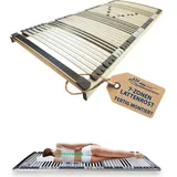 AM Qualitätsmatratzen Ergonomischer 7-Zonen Lattenrost 90x200 cm | fertig montiert | 44 Leisten | starr | Lattenrahmen | 90 x 200 cm