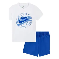 T-Shirt & Shorts NIKE SPORTSWEAR, Kinder, Gr. 110 (5), blau (game royal), Obermaterial: 60% Baumwolle, 40% Polyester, KOB Set-Artikel