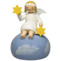 Wendt & Kühn Engel mit Margeritenkranz auf Wolken sitzend