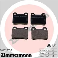 ZIMMERMANN Bremsbelagsatz, Scheibenbremse