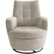 Alina Drehsessel "Yuri", grau (kieselgrau gfs 19), B:80cm H:93cm T:92cm, Chenille GFS (100% Polyester), Sessel, Drehsessel, mit Dreh und Wippfunktion, passend zu Hocker Yuri