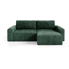 furnisell Ecksofa mit Schlaffunktion Fano ¦ grün ¦ Maße (cm): B: 252 H: 70