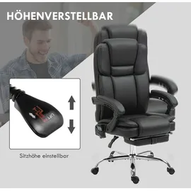 Vinsetto Chefsessel Kunstleder Schwarz