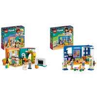 LEGO 41754 Friends Leos Zimmer Backen Spielset, Sammler Spielzeug für Mädchen sowie Jungen mit Olly Mini-Puppe und Kätzchen Churro & 41739 Friends Lianns Zimmer, Mini-Spielzeug zum Thema Kunst