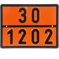 Einstoff-Warntafel für Dieselkraftstoff/Heizöl, UN 30/1202, Stahl, 400x300 mm