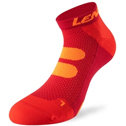Lenz 5.0 Short Kompression Socken, rot-orange, Größe 42 43 44 für Männer