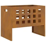 vidaXL - Feuerplatz Braun 50 X 30 X 40 Cm Witterungsbeständiger Stahl