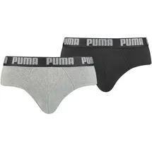 Puma Basic Slips dark grey melange/black XL 2er Pack