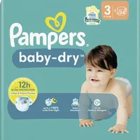 Pampers baby-dry Windeln Gr.3 (6-10kg) - 34.0 Stück