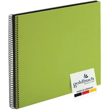 Goldbuch Spiralalbum Leinen Grün 25 962 schwarze Seiten 34x30cm