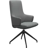 Stressless Stuhl Laurel | Drehgestell D350 Calido Light Grey Mit Armlehnen Hoher Rücken Matt Schwarz