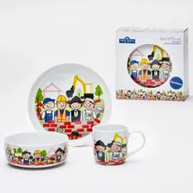 VAN WELL Baustelle Kindergeschirr Set 3-tlg. bunt