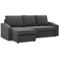 mebligo Ecksofa mit Schlaffunktion NEO, Schlaffläche 200x140cm, Grau - Grau
